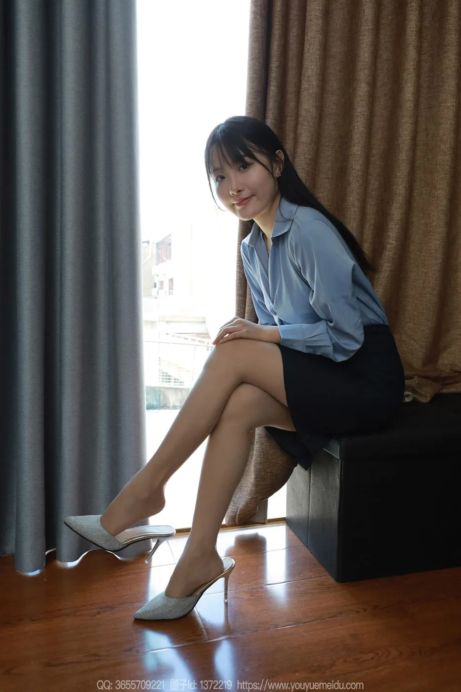 [IESS异思趣向] 2024.09.04 丝享家1837：婉萍《蓝色衬衣》[86P/81MB] - 2