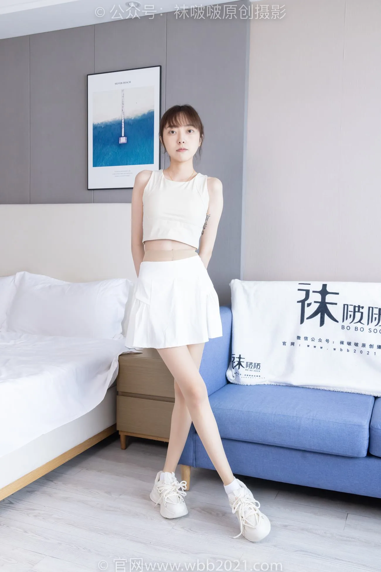 [BoBoSocks袜啵啵]NO.424 稚予-运动鞋、白棉袜、肉丝、腰丝[140P/1V/5.73GB] - 3