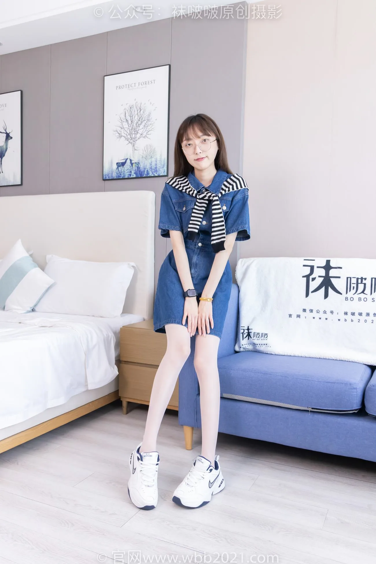 [BoBoSocks袜啵啵]NO.435 稚予-板鞋、运动鞋、白丝、肉丝[150P/1V/6.25GB] - 3