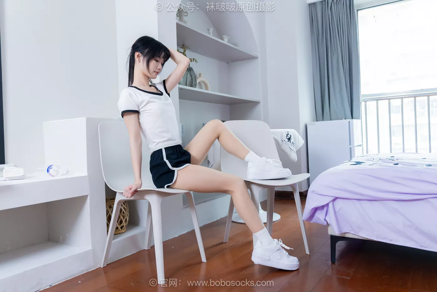 [BoBoSocks袜啵啵]NO.488 甜甜圈 板鞋、白棉袜、薄肉丝[146P/1V/7.21GB] - 2