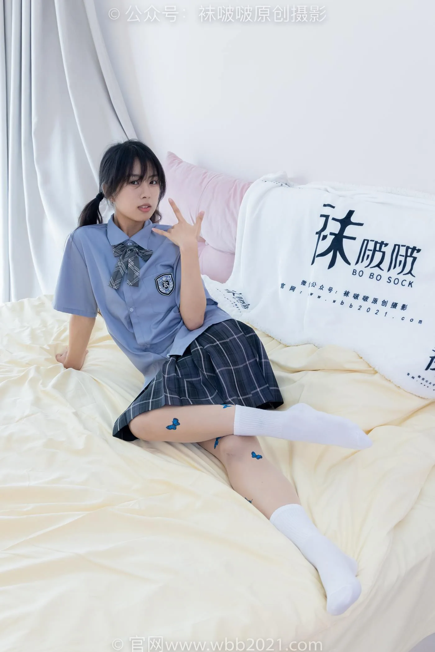 [BoBoSocks袜啵啵]NO.508 奶油 皮鞋、白棉袜、蝴蝶薄肉丝、jk至服[160P/1V/6.17GB] - 3