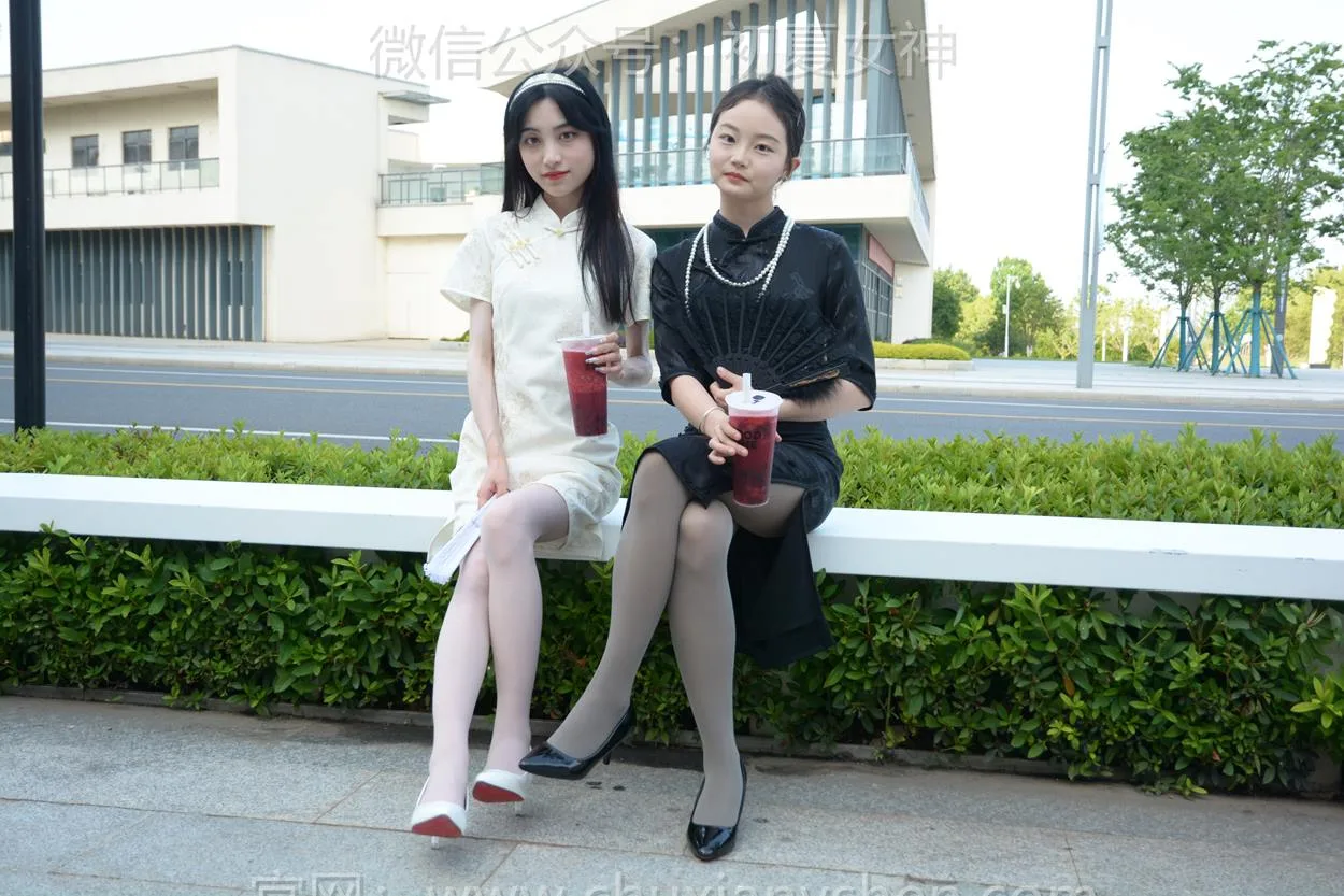初夏女神 NO.279 柒柒、双双 黑白旗袍[140P/1V/5.30GB] - 1