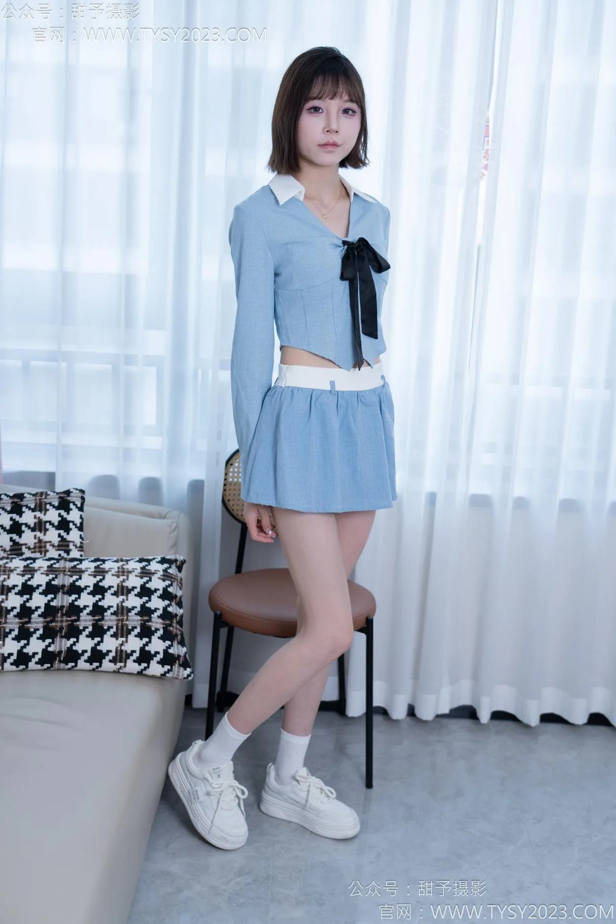 甜予摄影 NO.164 珞珞-板鞋、白棉袜、裸足[130P/2V/9.85GB] - 1