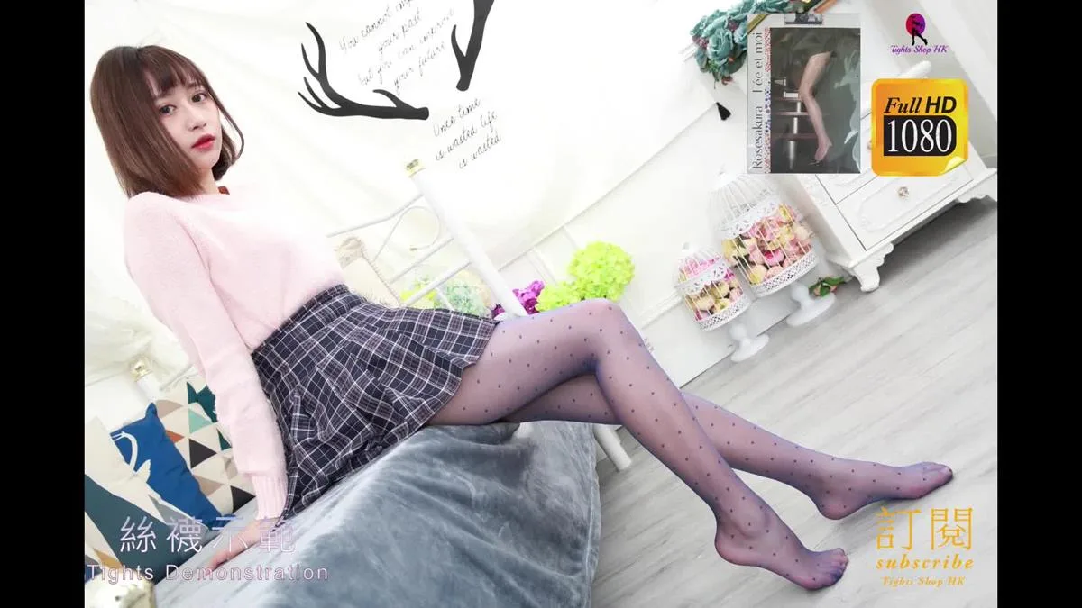 Tights Shop HK 香港網上絲襪商店040 – 珞樱极光系列点点油亮紫色丝袜[1V/107MB]