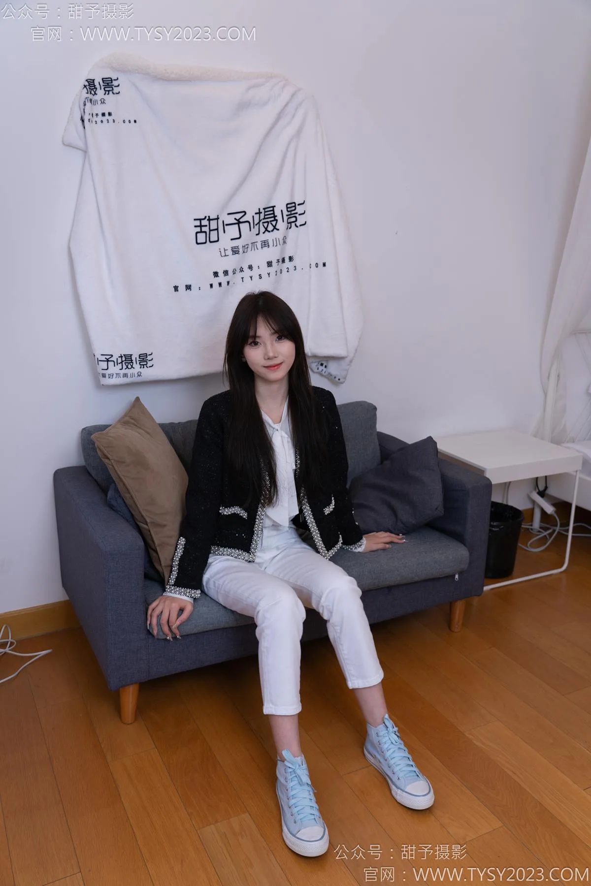 甜予摄影 NO.171 璇璇-帆布鞋、白棉袜、抖腿剧情[151P/2V/10.5GB] - 4