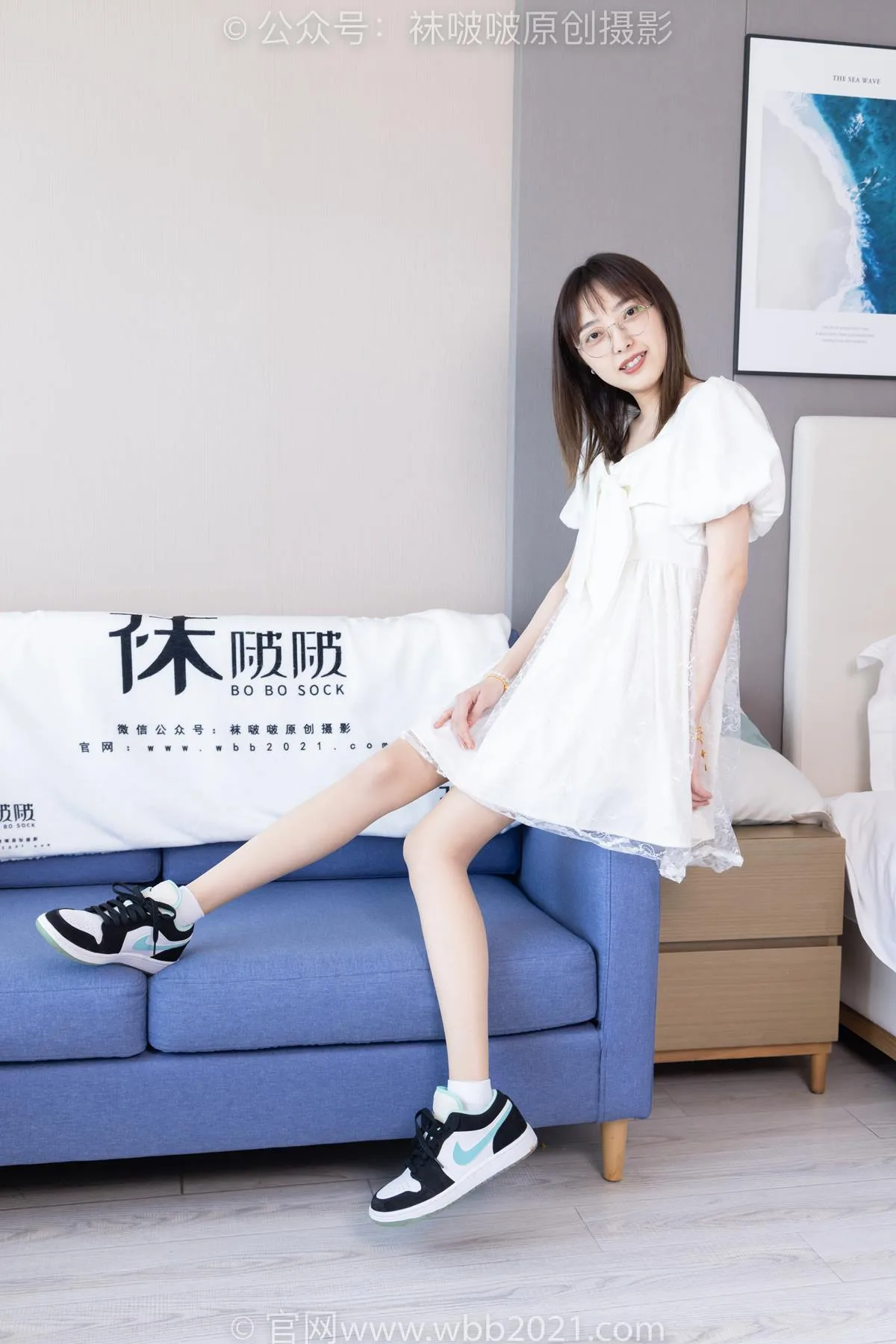 [BoBoSocks袜啵啵]NO.574 稚予-板鞋、白棉袜、薄肉丝[150P/1V/5.37GB]