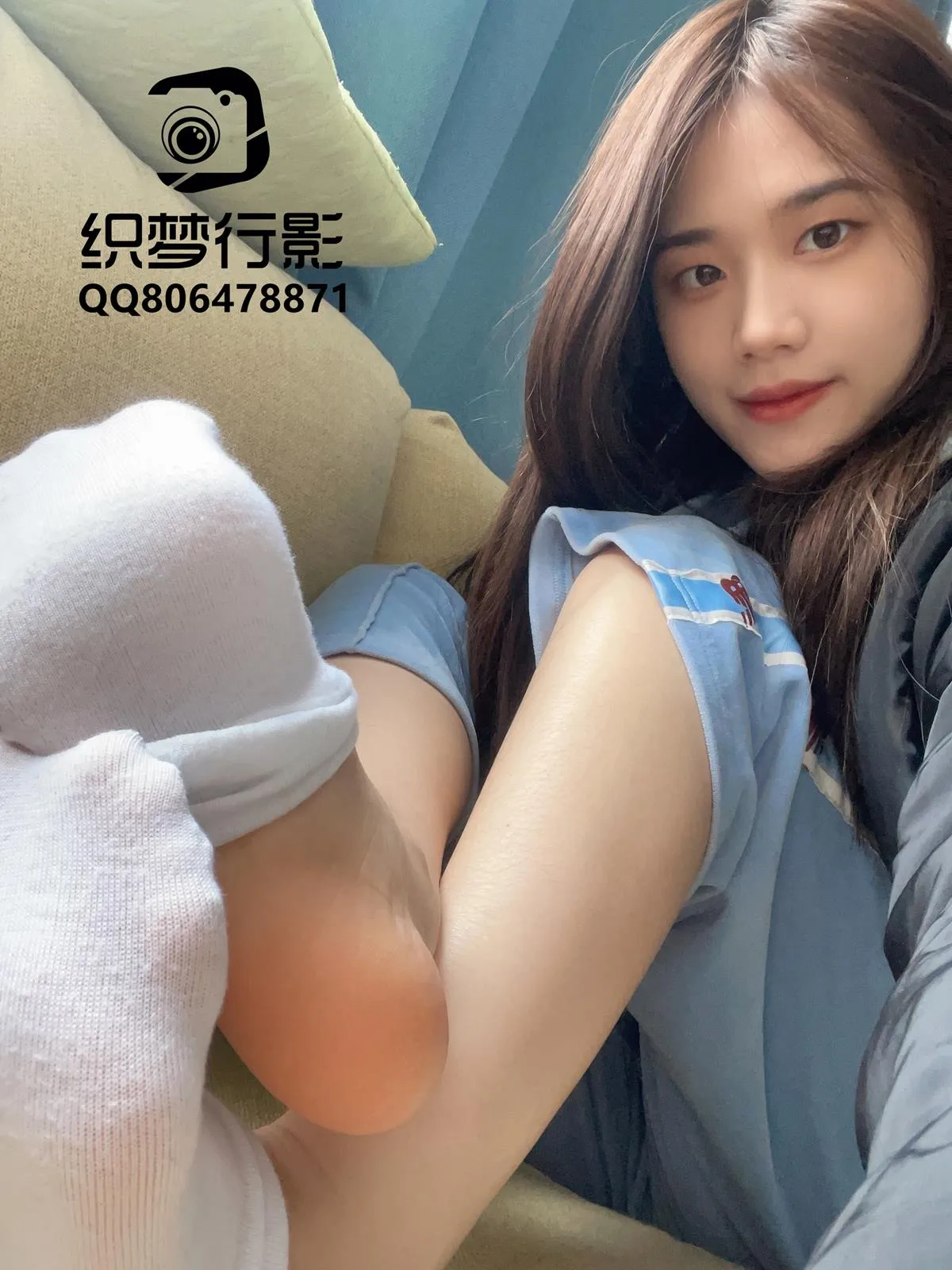 [织梦映像]NO.074 自拍白袜脚稀有物 [72P/1V/1.49G] - 4