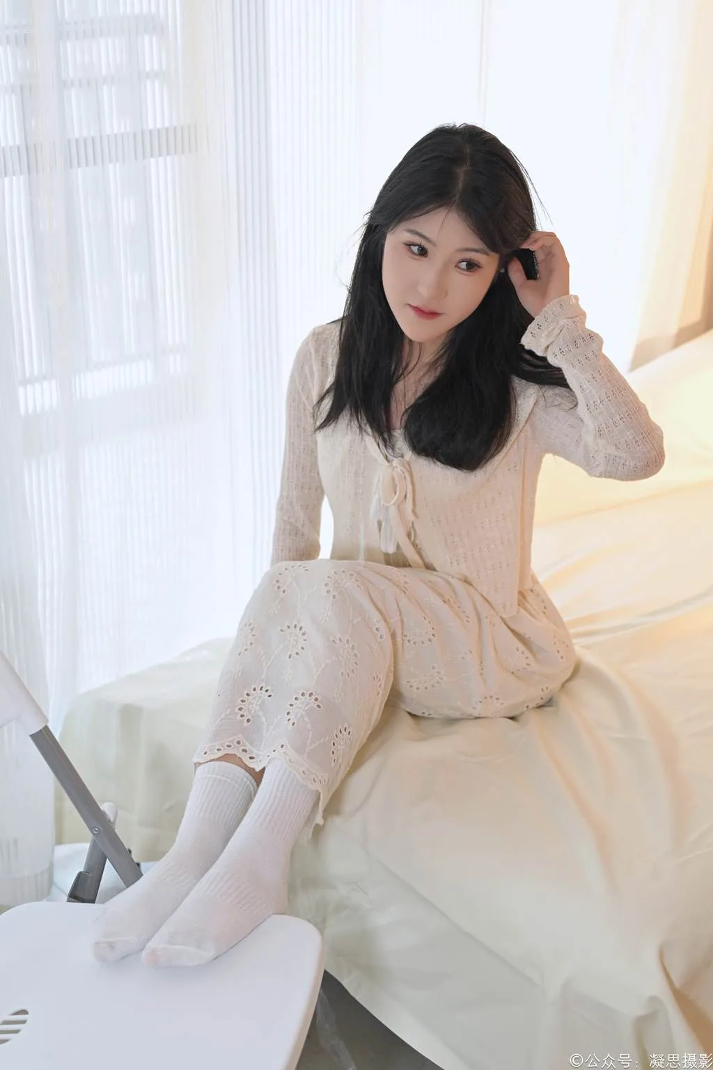 凝思摄影 NO.005 琦琦-连衣裙、短白袜、平底鞋[134P/1V/3.28GB] - 2