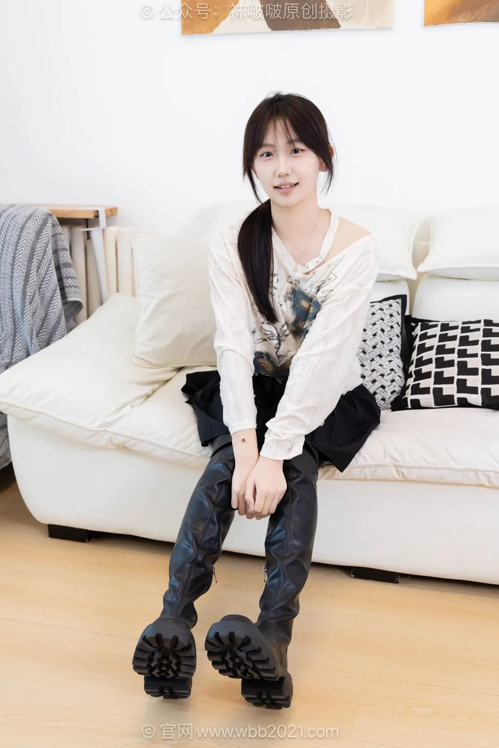 [BoBoSocks袜啵啵]NO.602 香菜-长靴、白棉袜、薄黑丝[144P/1V/5.51GB] - 2