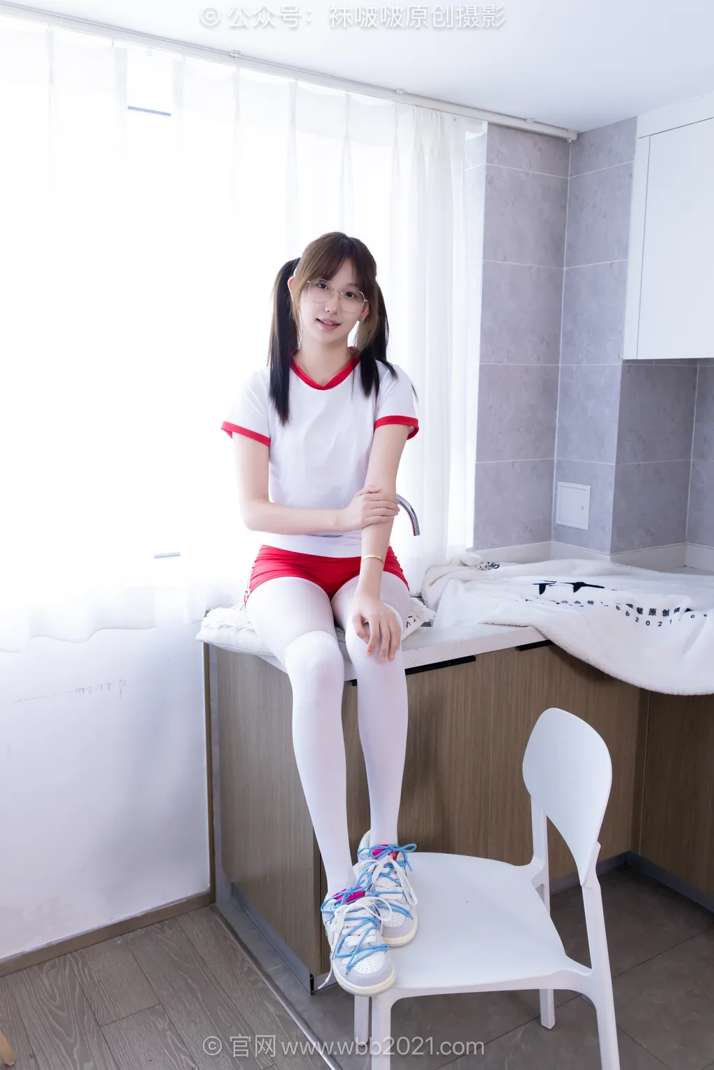[BoBoSocks袜啵啵]NO.611 香菜-板鞋、厚白丝过膝袜、薄白丝、体操服[148P/1V/5.89GB] - 1