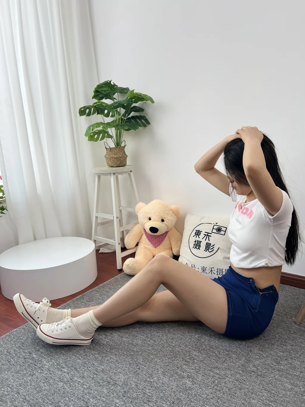 三禾摄影 NO.027 牛仔短裤 棉袜 帆布鞋[213P/1V/1.22GB] - 4