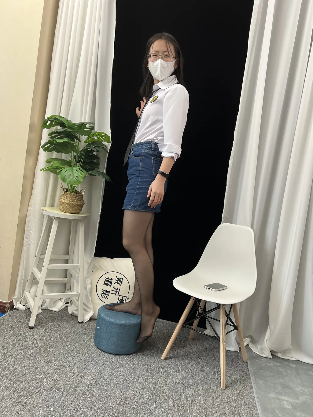 三禾摄影 NO.048 牛仔裙 黑丝 高跟[232P/1V/2.74GB] - 4