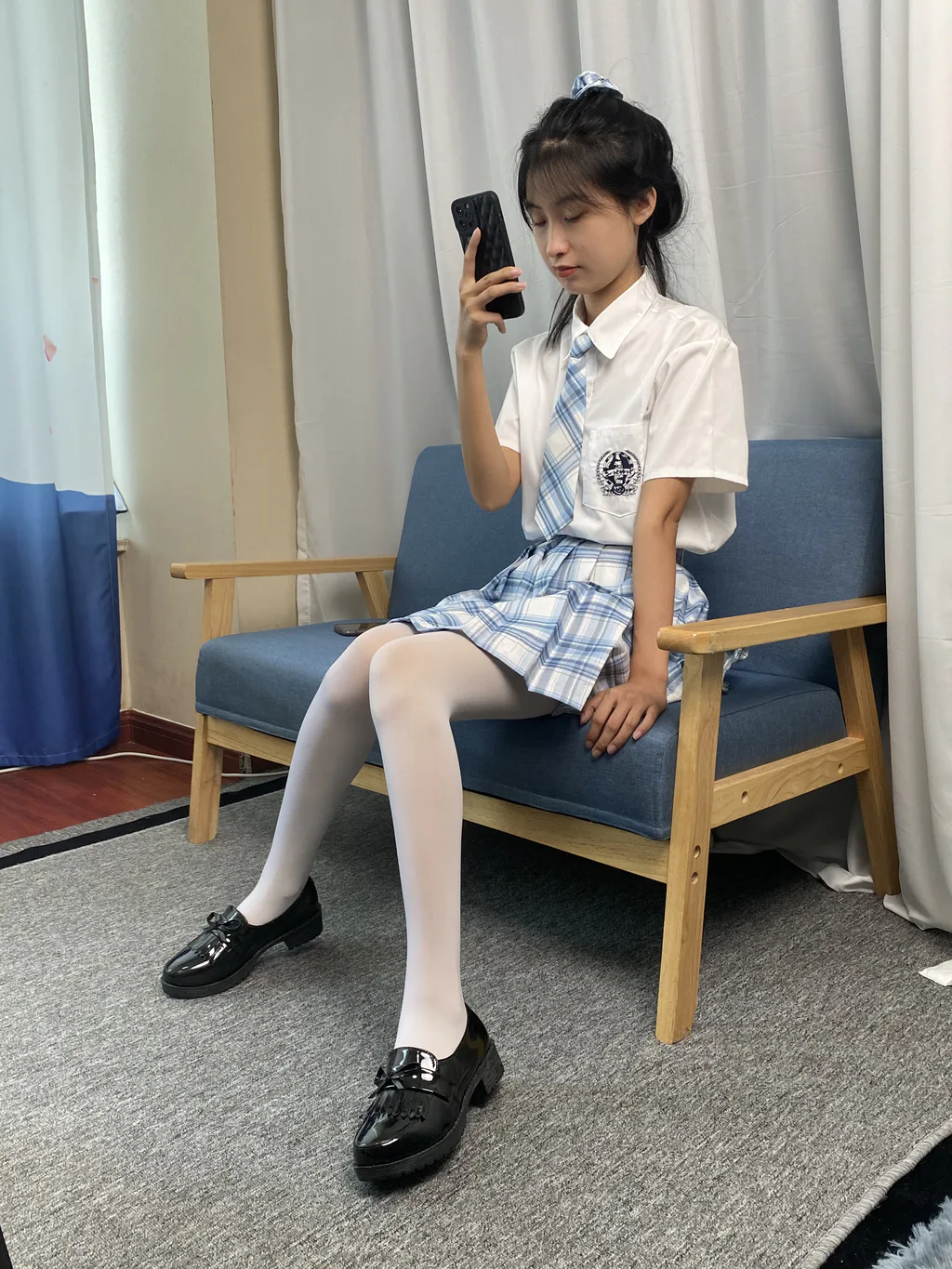 三禾摄影 NO.050 JK套装 白丝 下皮鞋[211P/14V/2.81GB] - 3