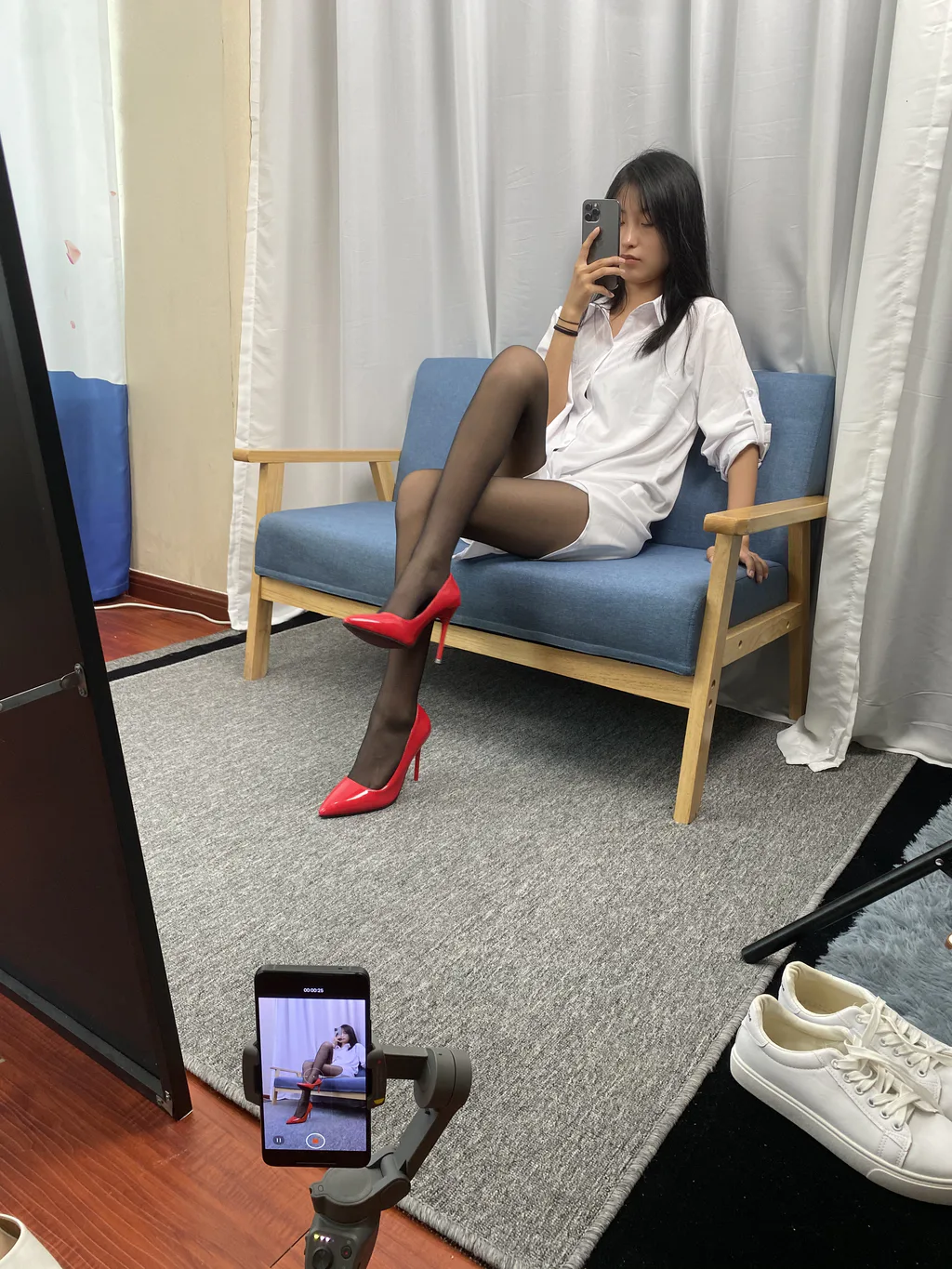 三禾摄影 NO.051 白衬衣 黑丝 高跟[138P/9V/1.36GB] - 3