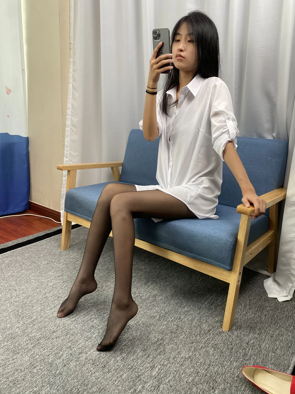 三禾摄影 NO.051 白衬衣 黑丝 高跟[138P/9V/1.36GB] - 4