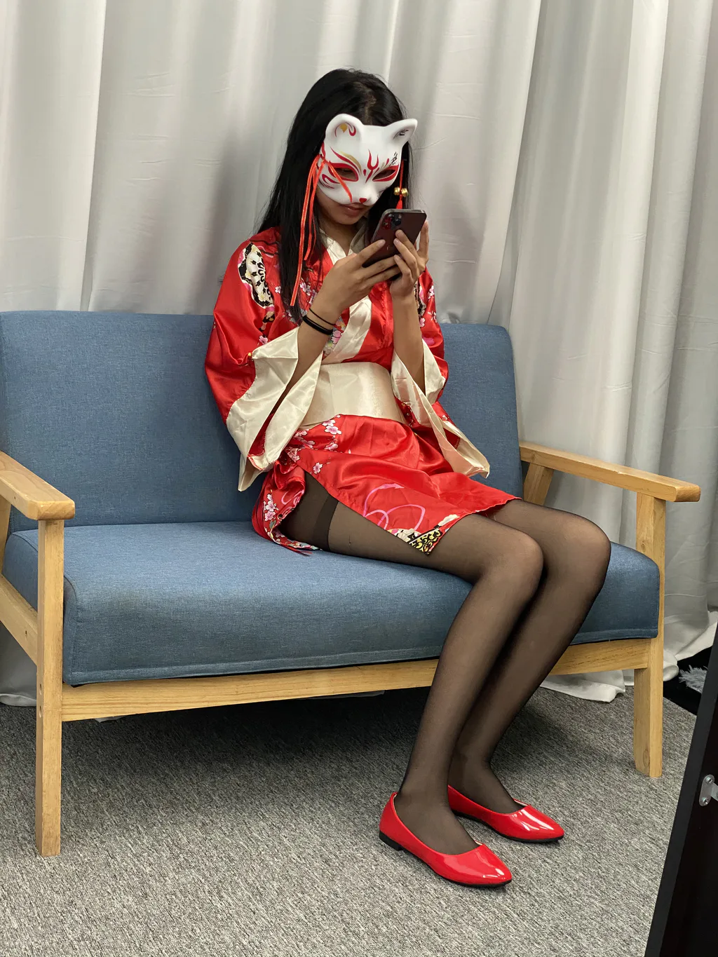 三禾摄影 NO.052 和服 黑丝 肉丝 平底鞋[226P/1V/3.14GB] - 4