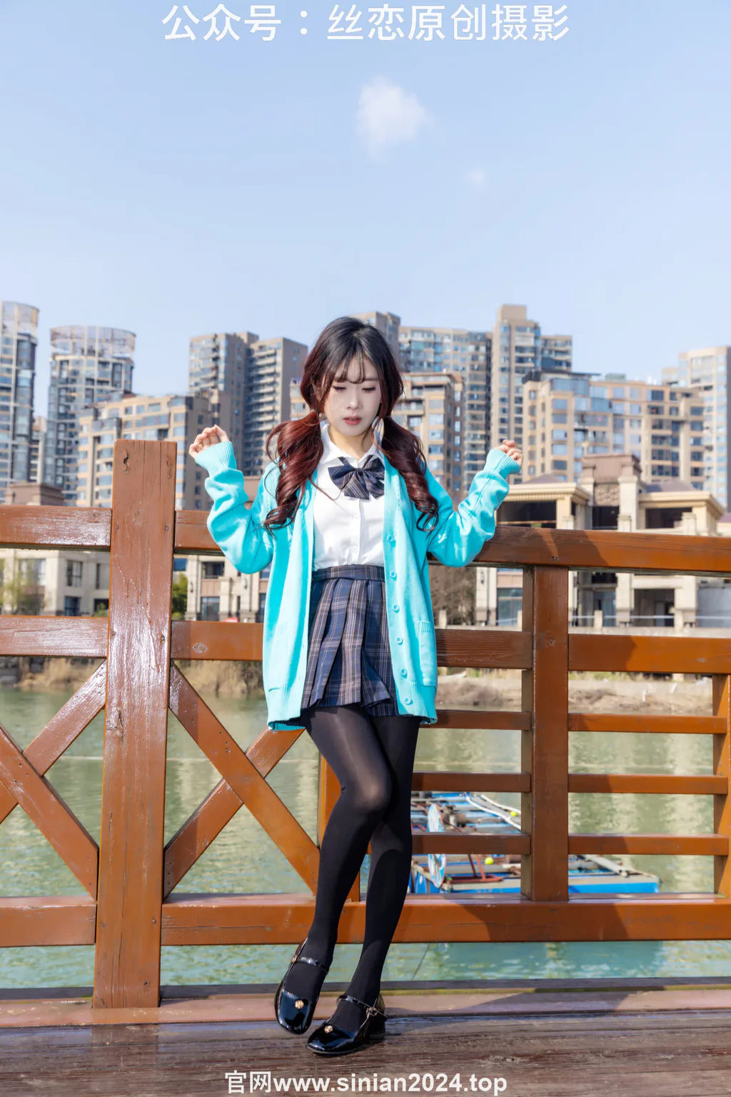 丝恋摄影 NO.020 小梦-学苑风 jk连衣裙 黑色丝袜 黑色小皮鞋[228P/1V/4.38GB] - 3