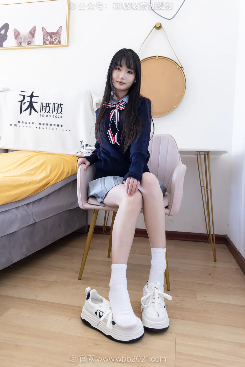 [BoBoSocks袜啵啵]NO.635 甜甜圈-板鞋、白棉袜、裸足、学苑风[186P/1V/6.38GB] - 2