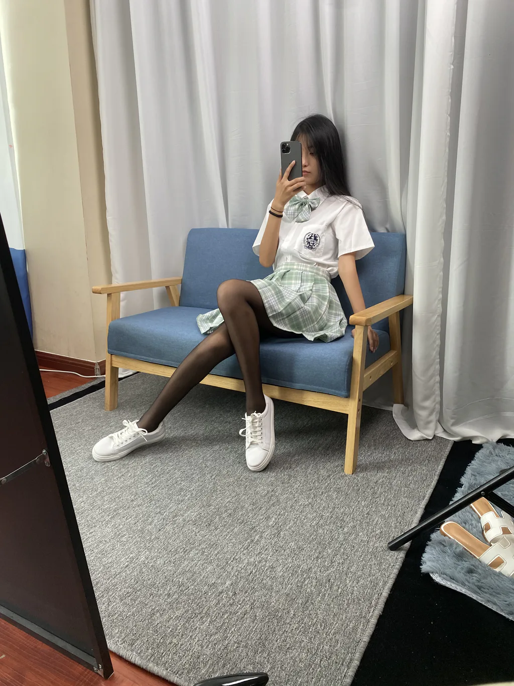 三禾摄影 NO.063 JK套装 黑丝[150P/1V/1.19GB] - 2