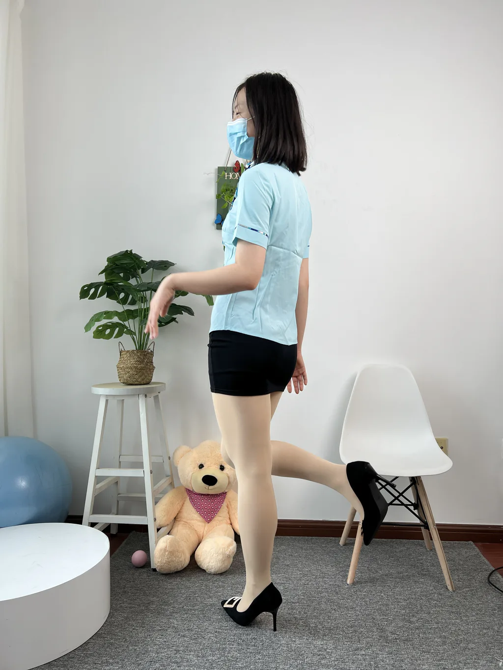 三禾摄影 NO.076 空姐至服 肉丝高跟[216P]