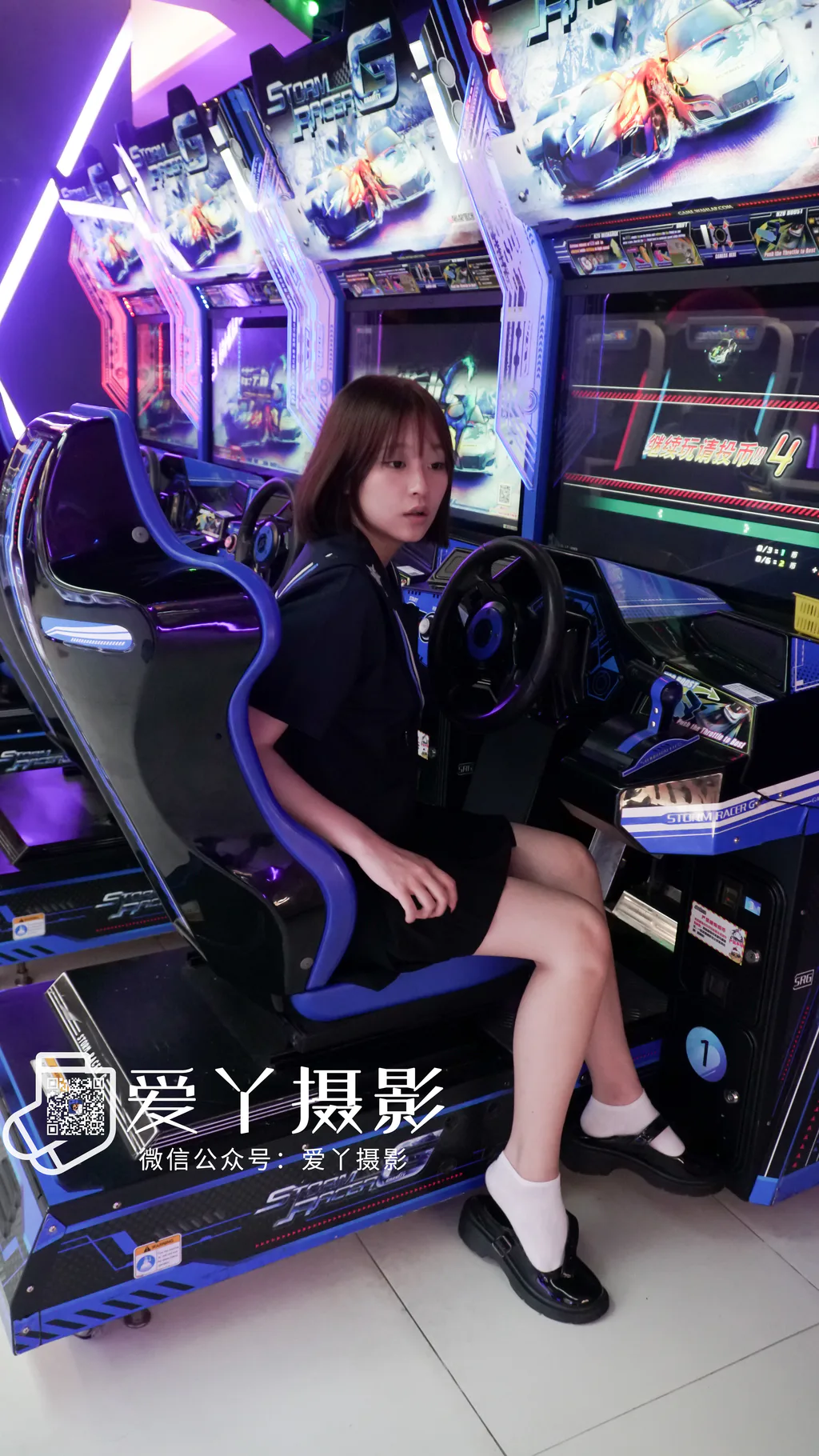 爱丫摄影 003 活力少女——游戏厅青春洋溢jk少女（全程版）[93P/3V/2.78G] - 4