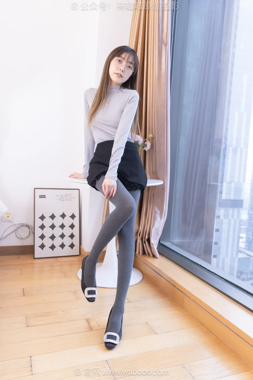 [BoBoSocks袜啵啵]NO.693 稚予-平底鞋、皮鞋、高跟鞋、浅厚灰丝、深厚灰丝[155P/1V/5.81GB] - 4