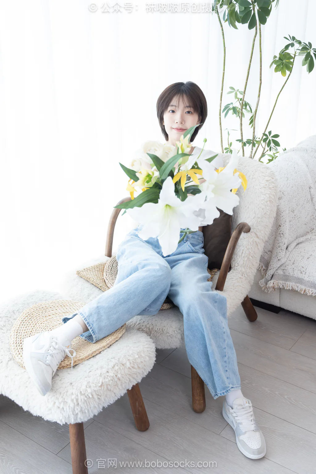 [BoBoSocks袜啵啵]NO.708 小甜豆-板鞋、纯白棉袜、裸足[170P/1V/6.27GB] - 1