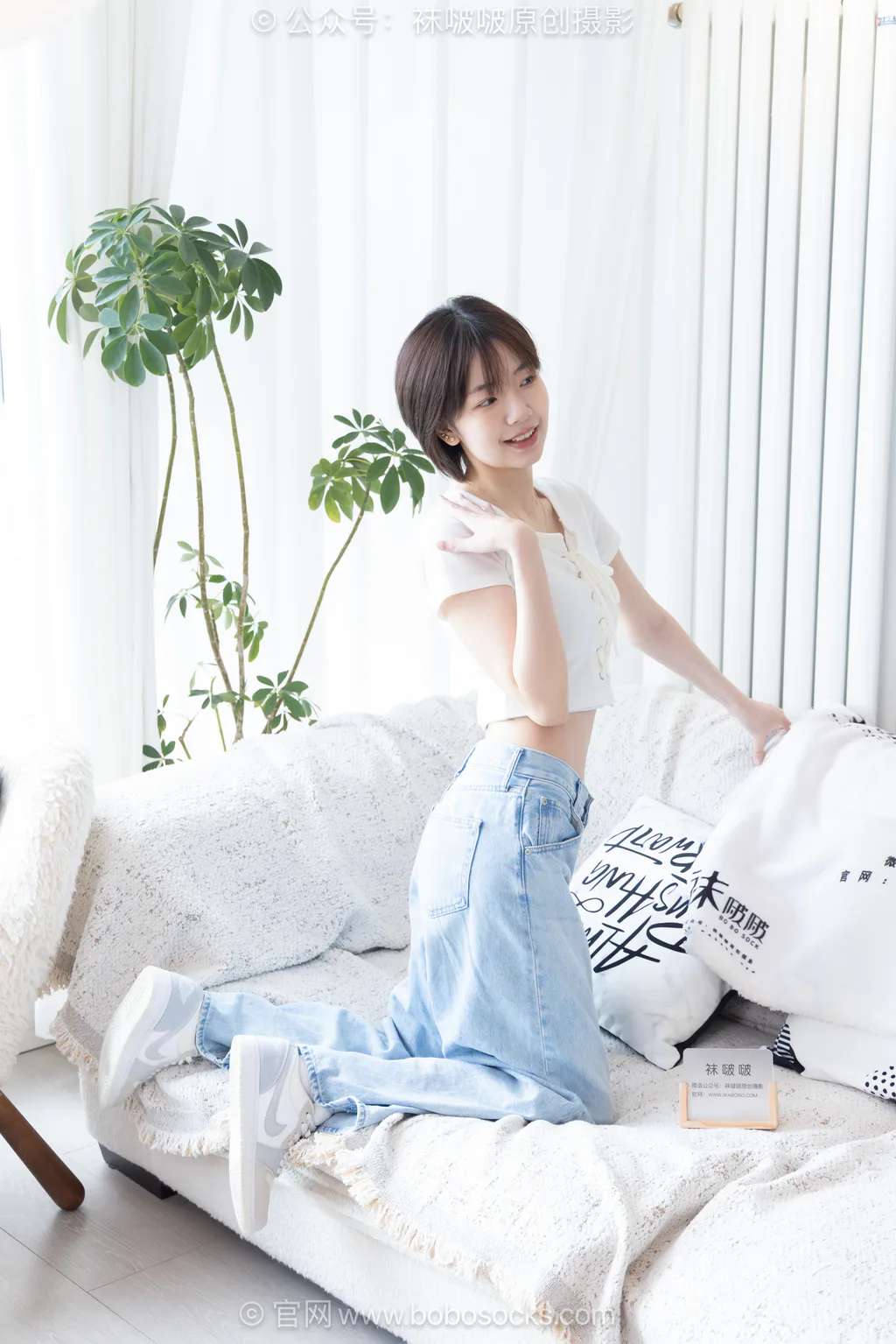 [BoBoSocks袜啵啵]NO.708 小甜豆-板鞋、纯白棉袜、裸足[170P/1V/6.27GB] - 4
