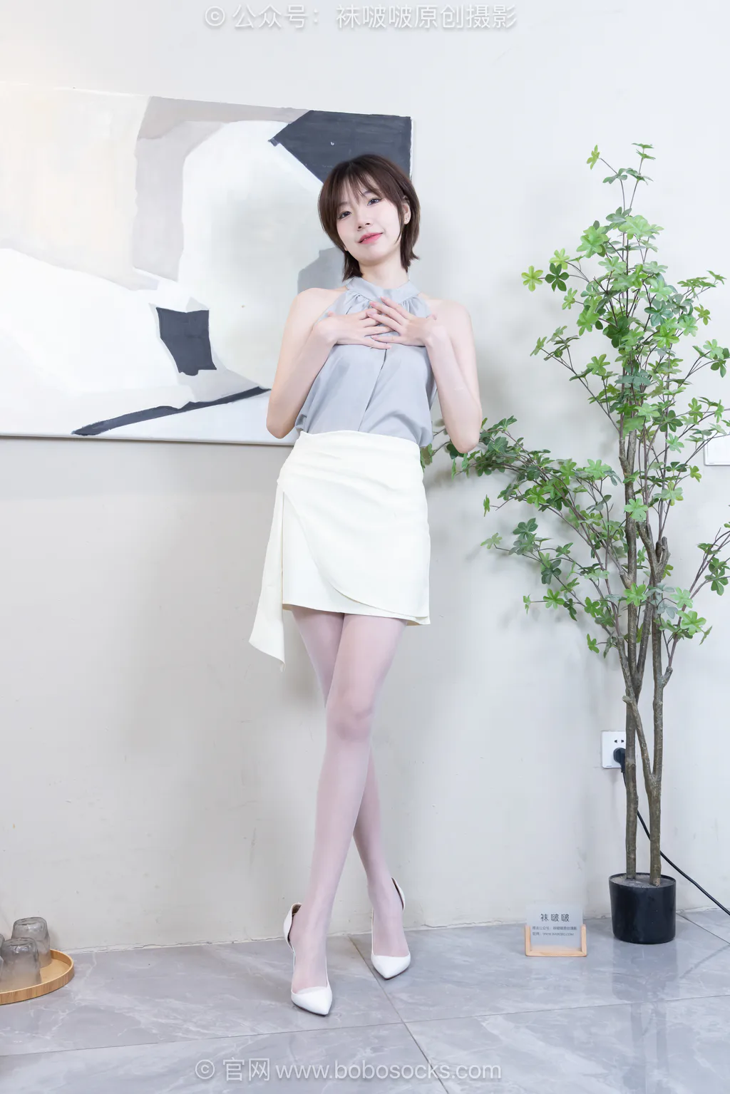[BoBoSocks袜啵啵]NO.717 小甜豆-高跟鞋、薄白丝[145P/1V/5.21GB] - 3