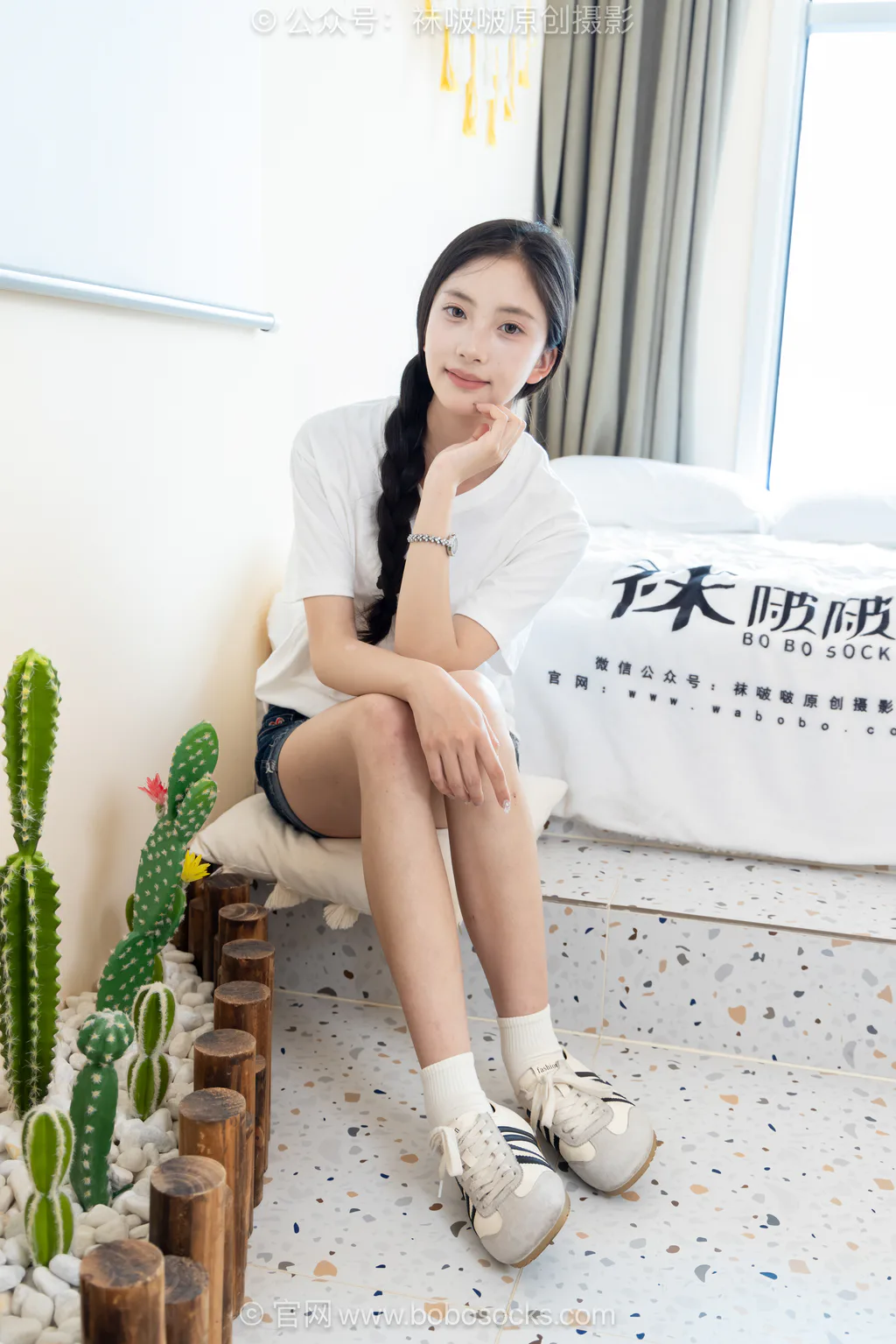 [BoBoSocks袜啵啵]NO.723 珍珠-德训鞋、纯白棉袜、裸足[150P/1V/5.45GB] - 2