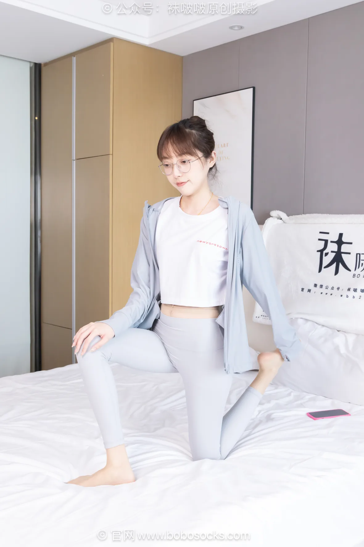 [BoBoSocks袜啵啵]积分限定作品 NO.051 稚予-运动鞋、黑棉袜、薄肉丝[140P/1V/4.99GB] - 3