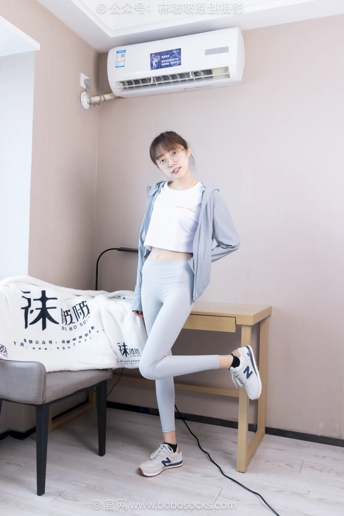 [BoBoSocks袜啵啵]积分限定作品 NO.051 稚予-运动鞋、黑棉袜、薄肉丝[140P/1V/4.99GB] - 4