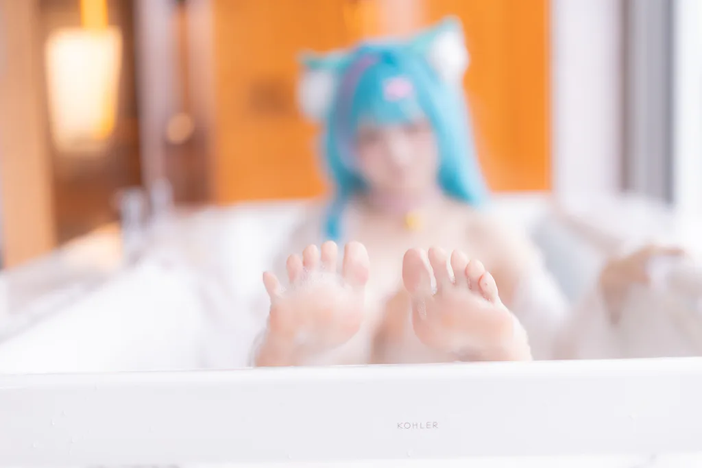 Xiaoyukiko NO.008 – Mint PJs 异环 薄荷 浴室睡衣[42P/80MB] - 2