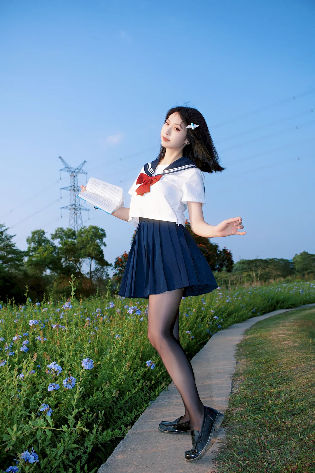 七只红豆 NO.001 – 蓝花JK[39P/495MB] - 3